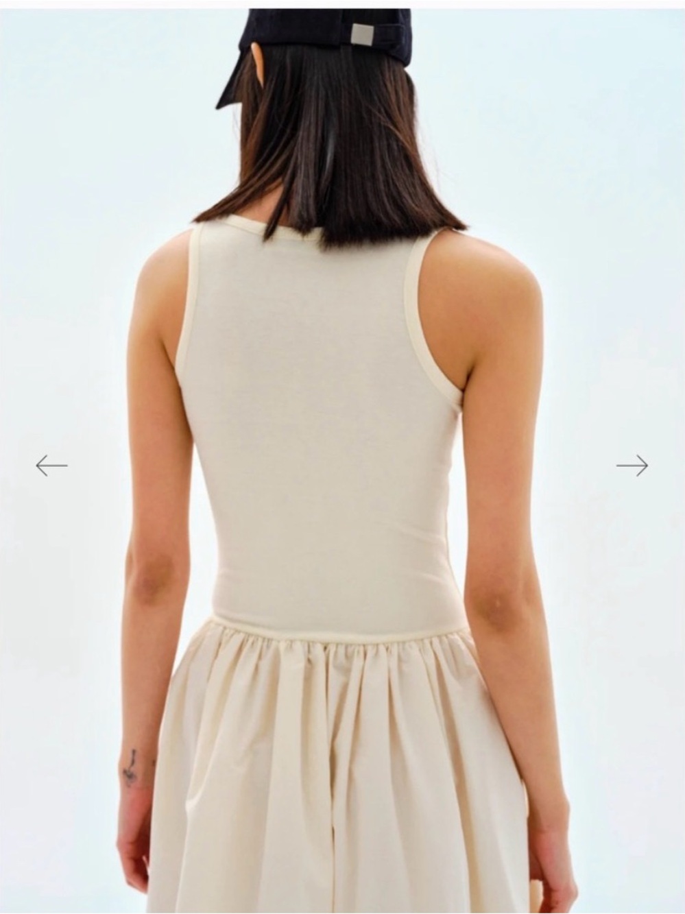 Source Unknown Cream Maxi Cotton Tank Dress - Picture 5 of 8